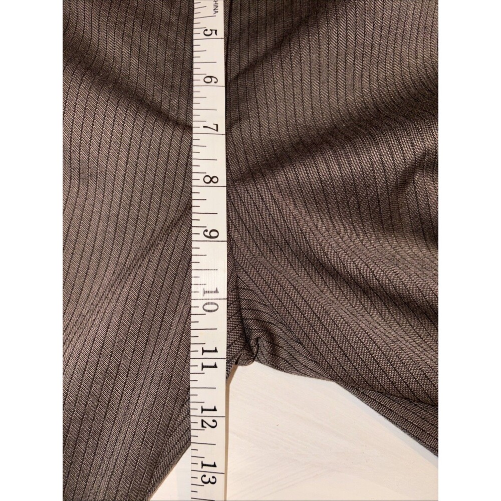 AGB Petite NWT Women’s Brown Pinstripe Wide leg Dress Pants Size 8P - Picture 6 of 7